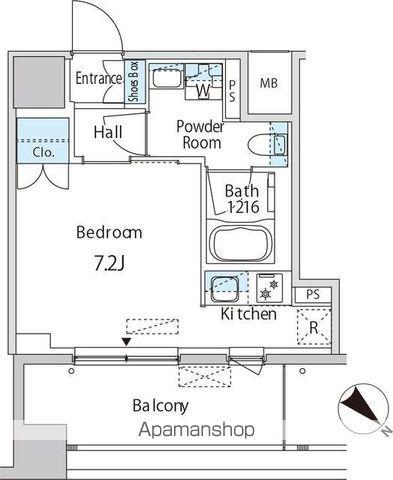 エムエー月島(1K/10階)の間取り写真