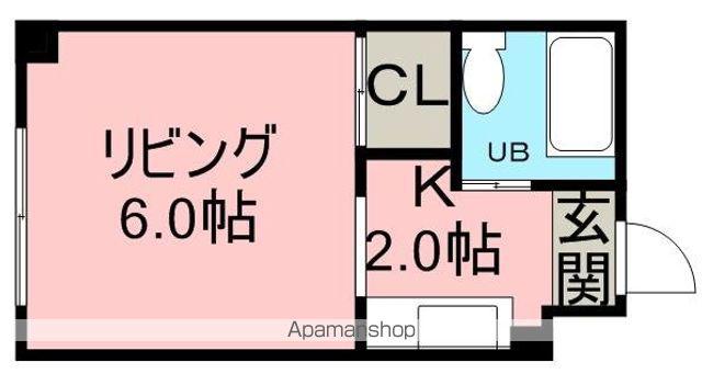 藤井ビル北14条(1K/6階)の間取り写真