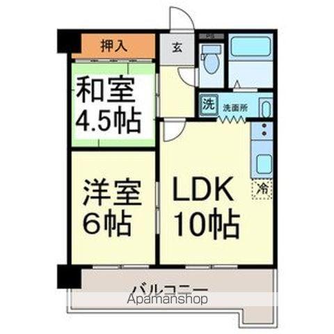 サンパーク大鐘Ⅱ(2LDK/2階)の間取り写真