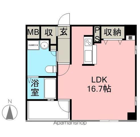 スプランドゥール(ワンルーム/3階)の間取り写真