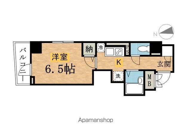 ジーヒルズ中町(1K/3階)の間取り写真