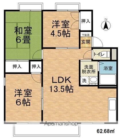 セジュール大久保(3LDK/1階)の間取り写真