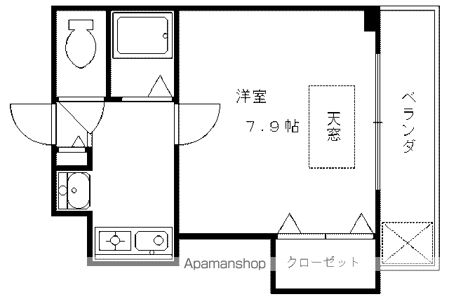エタージュMR(1K/2階)の間取り写真