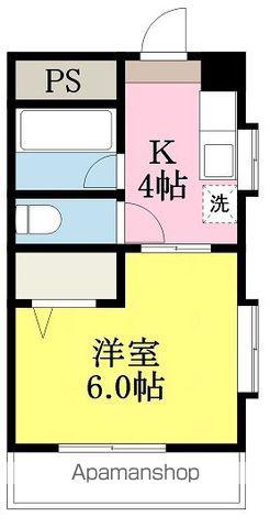 KBコート竹原(1K/3階)の間取り写真