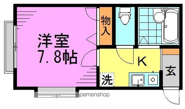 メゾン・エトワール・ドゥ・ラ・メール(1K/1階)の間取り写真