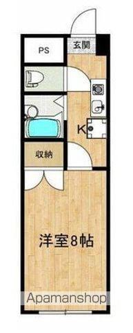 グランシャリオ(1K/2階)の間取り写真