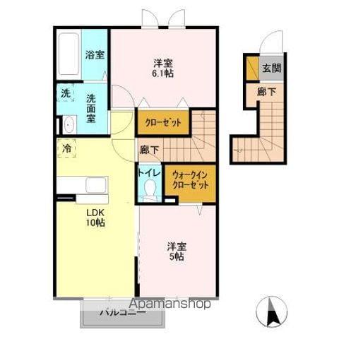 FERIO(2LDK/2階)の間取り写真