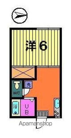 稲荷山ハイツ(1DK/1階)の間取り写真