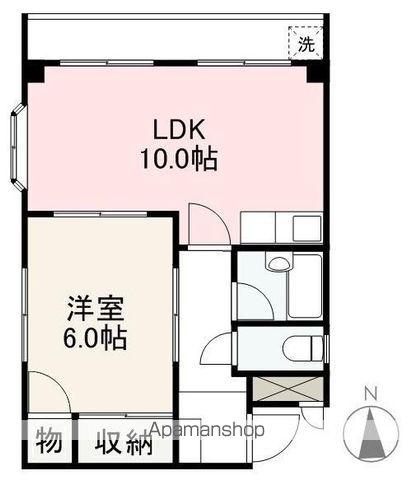 エトワール木太(1LDK/3階)の間取り写真