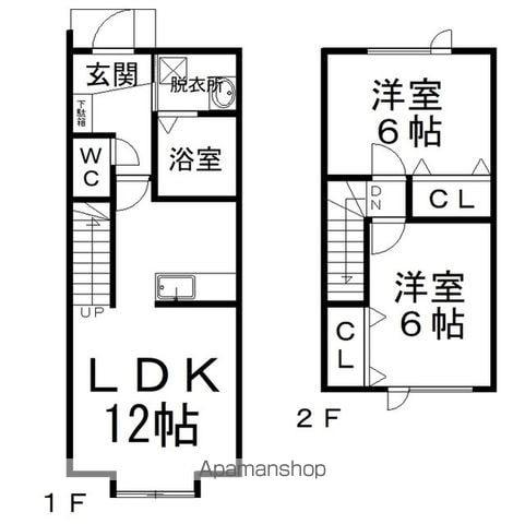 ファミール南A棟(2LDK)の間取り写真