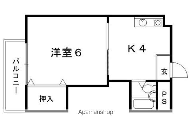 ブラハウス(1K/1階)の間取り写真