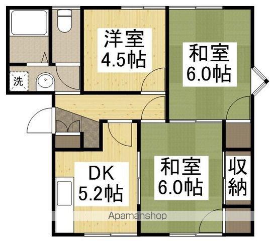 ルネサンスハイツ(2LDK/1階)の間取り写真