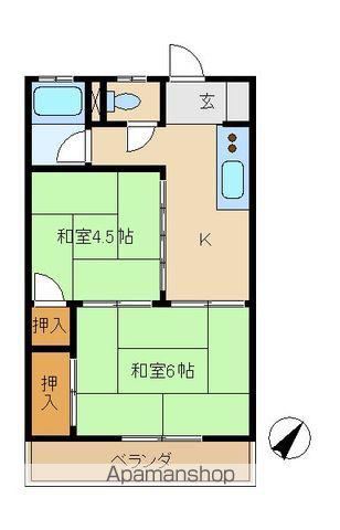 K・Mビル(2K/4階)の間取り写真
