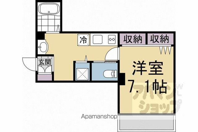 CASA VERDE高辻(1K/3階)の間取り写真