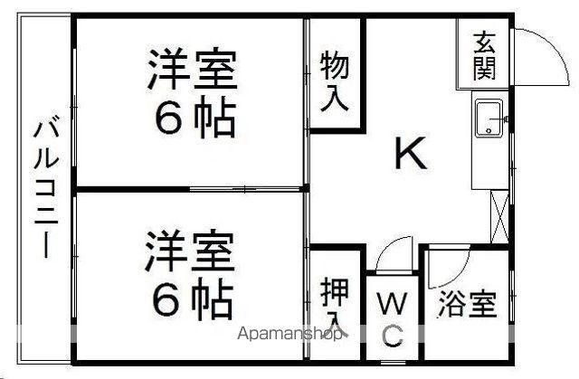 コーポ藤和(2K/3階)の間取り写真