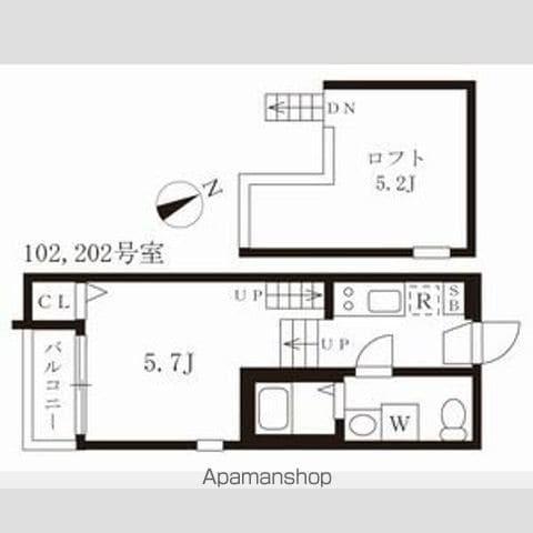 トリオネア千種(1K/1階)の間取り写真