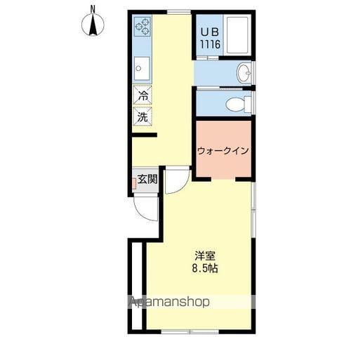 THE SOFT(1K/1階)の間取り写真