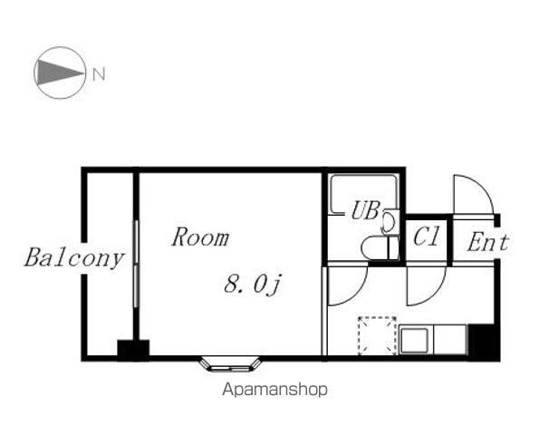 ベルネージュ(ワンルーム/2階)の間取り写真