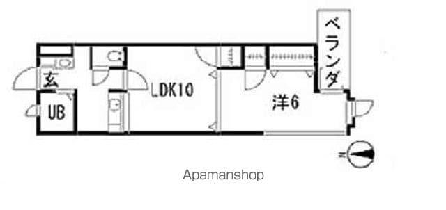 ヴィラ12(1LDK/2階)の間取り写真