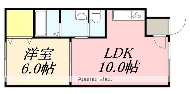 ピュアパレス的場Ⅲ(1LDK/2階)の間取り写真