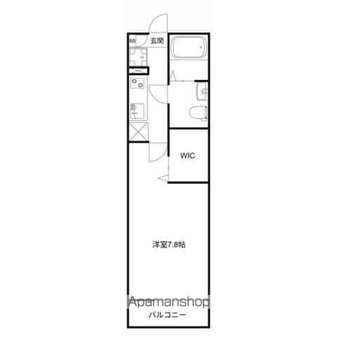 MQUARTO福生(1K/3階)の間取り写真