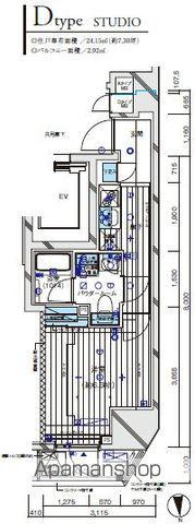 メインステージ八王子TOKYOウエスト(1K/11階)の間取り写真