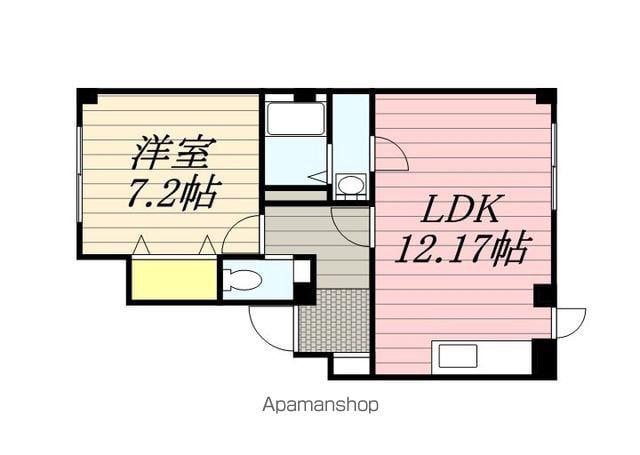 ベターアール北斗(1LDK/3階)の間取り写真