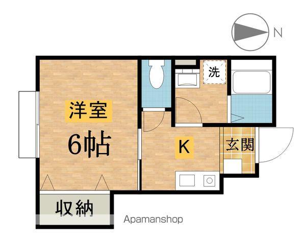 プルーリオン大横町(1K/1階)の間取り写真
