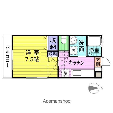 アーバニティ・サカエ(1K/1階)の間取り写真