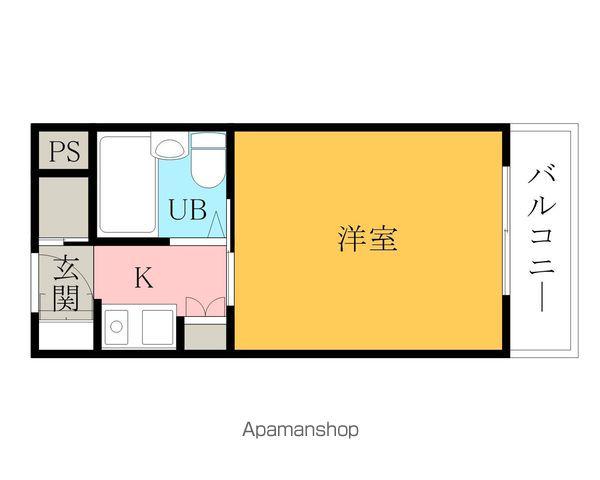 ユニデンス貝塚(1K/2階)の間取り写真