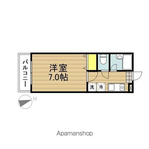 ヴィーノPARTⅠ(1K/1階)の間取り写真