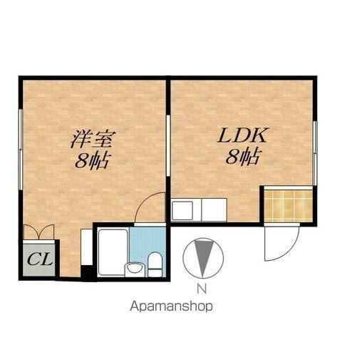 ひまわり荘2(1LDK/2階)の間取り写真