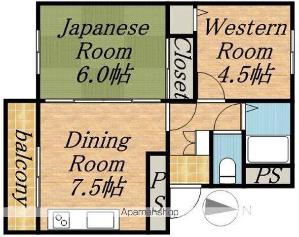 ニューシティコーポラス(2DK/4階)の間取り写真
