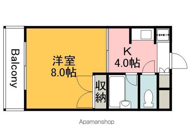 パティシェール吉川Ⅱ(1K/4階)の間取り写真