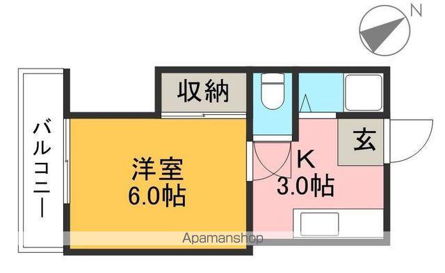 プレステージ仲田(1K/2階)の間取り写真