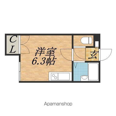 メトロヒルズN14(ワンルーム/1階)の間取り写真