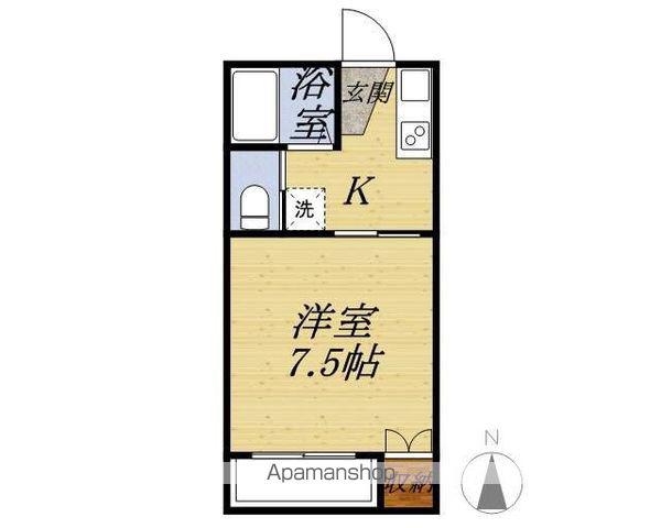 コーポSUIII(1K/2階)の間取り写真