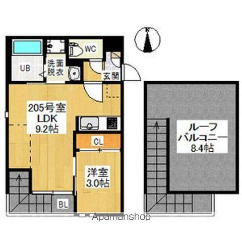 GRANDTIC オードリーⅠ(1LDK/2階)の間取り写真