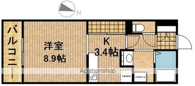 ヴァンベール(1K/1階)の間取り写真