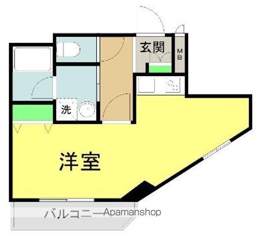 カメリア(ワンルーム/6階)の間取り写真