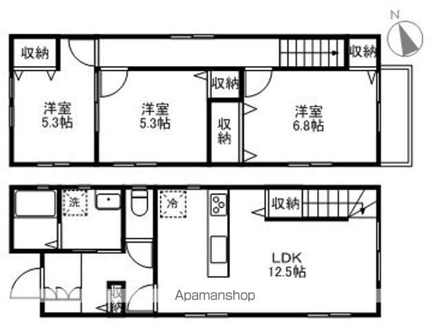 東海道本線 栗東駅 徒歩16分 2階建 築13年(3LDK)の間取り写真