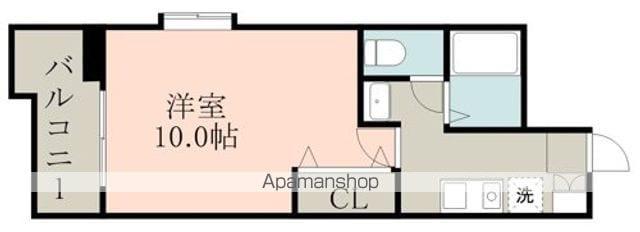 ライズ大江(1K/3階)の間取り写真