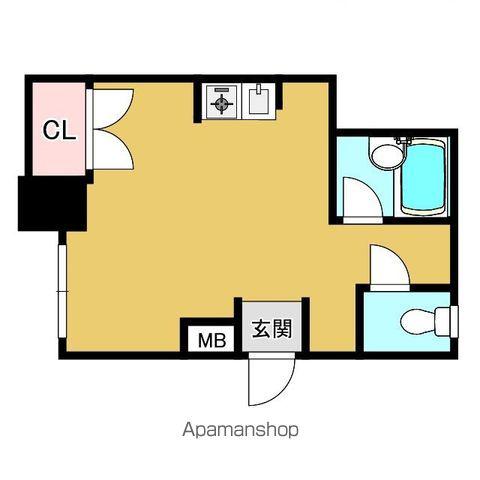 中沢椋館(ワンルーム/1階)の間取り写真