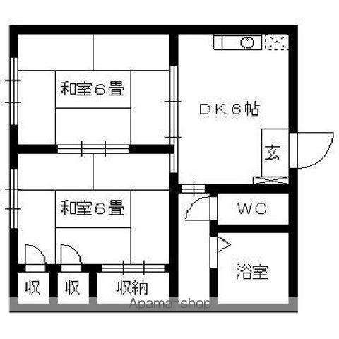 コーポピュルテ(2DK/1階)の間取り写真