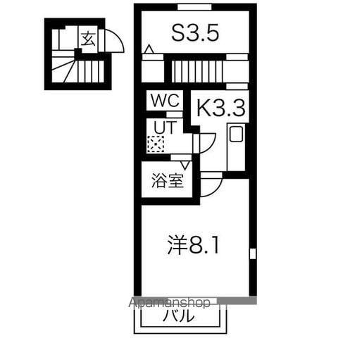 パークヒル(1K/2階)の間取り写真