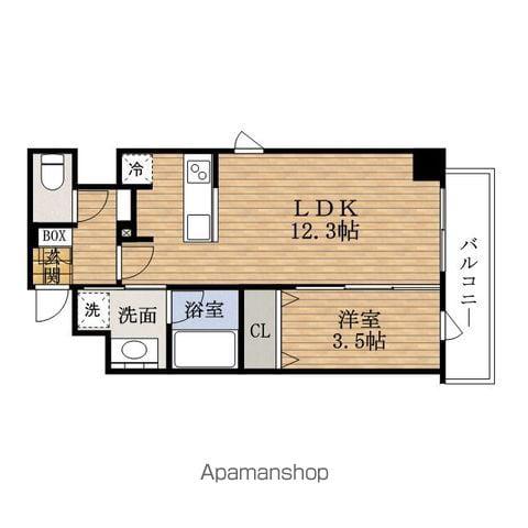 パンセSHIMMACHI(1LDK/5階)の間取り写真