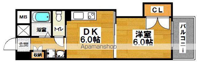 アンシャンテ中百舌鳥(1DK/6階)の間取り写真