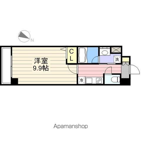 Fコスモ新検見川(1K/1階)の間取り写真