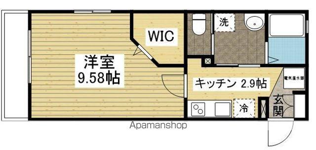 ドミトリー川越Ⅱ(1K/1階)の間取り写真