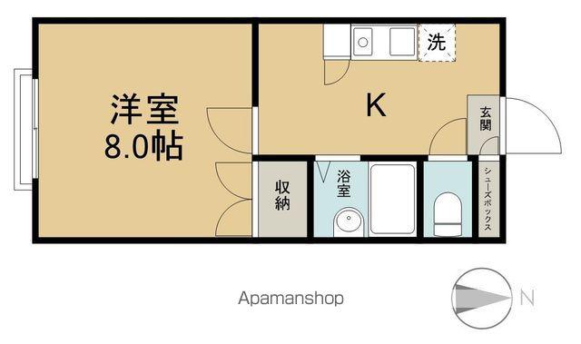 コーポサンライズ(1K/1階)の間取り写真